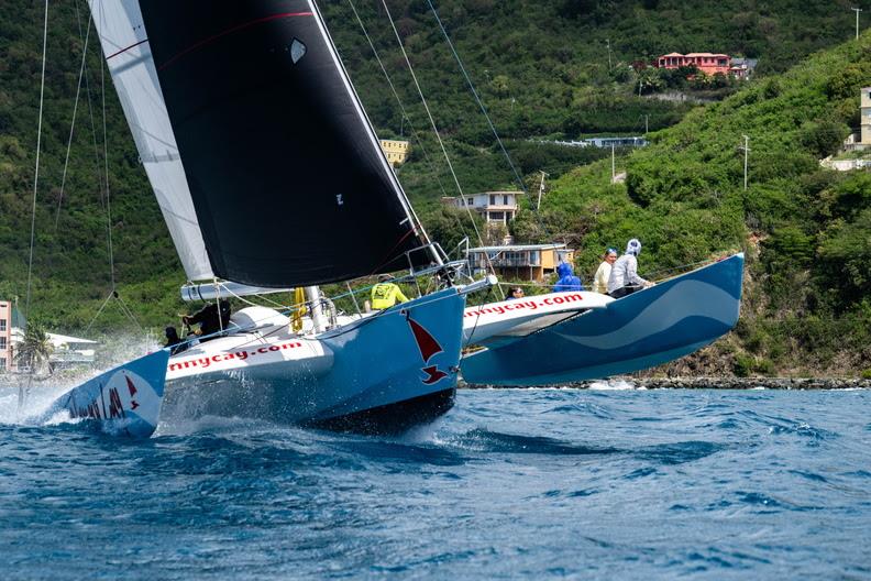 Kelsall 47 Triple Jack enjoying another race round Tortola on the first day of the BVI Spring Regatta - photo © Alex Turnbull / Tidal Pulse Media