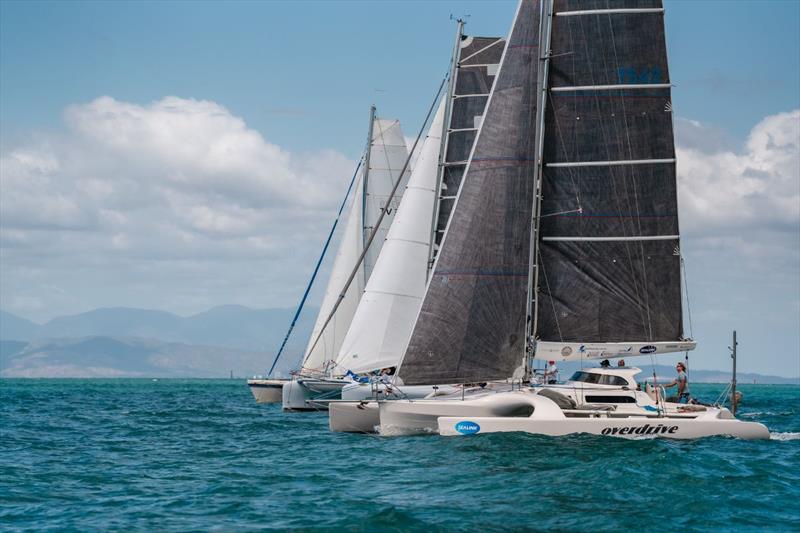 Multihull lineout on Day 3 - SeaLink Magnetic Island Race Week photo copyright Revolution Production taken at Townsville Yacht Club and featuring the Trimaran class