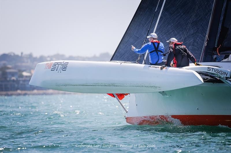 Festival of Sails photo copyright Salty Dingo taken at Royal Geelong Yacht Club and featuring the Trimaran class