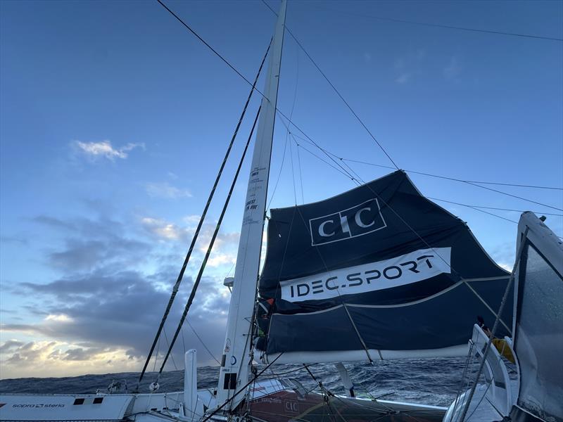 The Famous Project CIC all-women crew face final hurdle on home run photo copyright The Famous Project CIC taken at  and featuring the Trimaran class