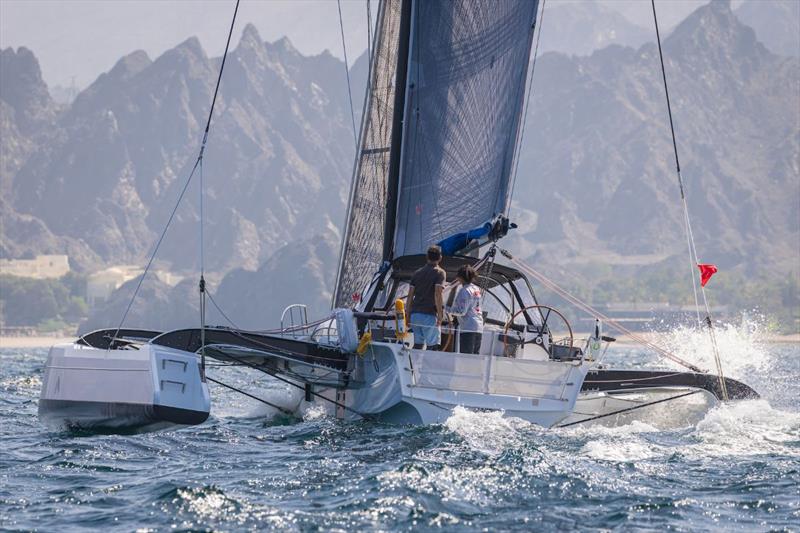 Tan 3 was the only doublehanded multihull photo copyright Mikey Brignall / DOSC taken at Dubai Offshore Sailing Club and featuring the Trimaran class