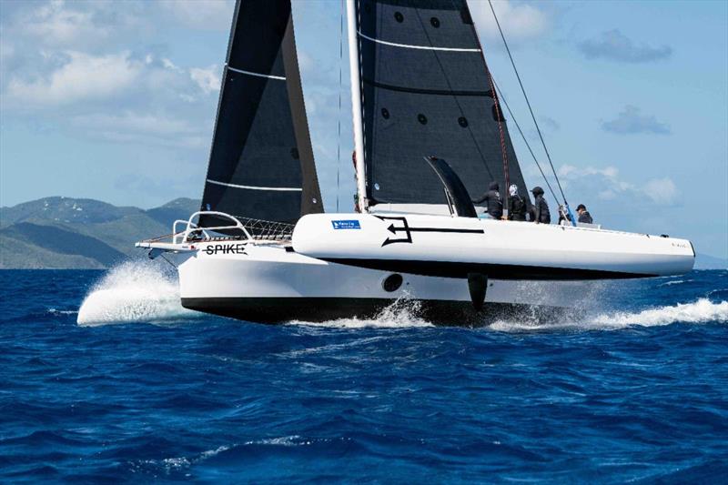 Rapido 40 trimaran Spike photo copyright Alex Turnbull taken at Royal BVI Yacht Club and featuring the Trimaran class