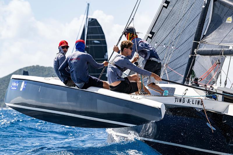 Nathan Haycraft - excited to be back racing his Corsair F27 Ting-A-Ling against his dad Chris Haycraft photo copyright Tidal Pulse Media / Alex Turnbull taken at Royal BVI Yacht Club and featuring the Trimaran class