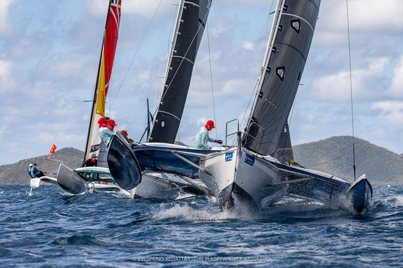 Mount Gay Race Day - 2026 BVI Spring Regatta & Sailing Festival photo copyright Tidal Pulse / Andrea Azzopardi taken at Royal BVI Yacht Club and featuring the Trimaran class