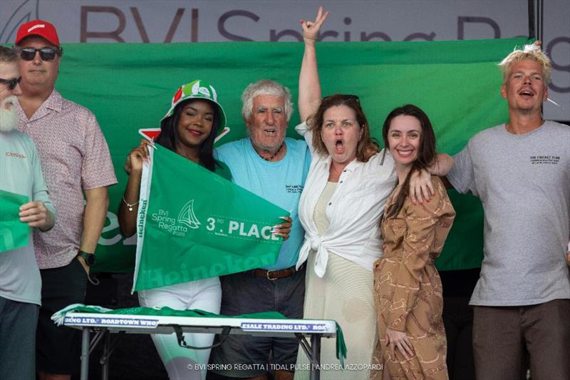 Day 2 Prizegiving with Heineken awards at 2026 BVI Spring Regatta & Sailing Festival photo copyright Tidal Pulse / Andrea Azzopardi taken at Royal BVI Yacht Club and featuring the Trimaran class