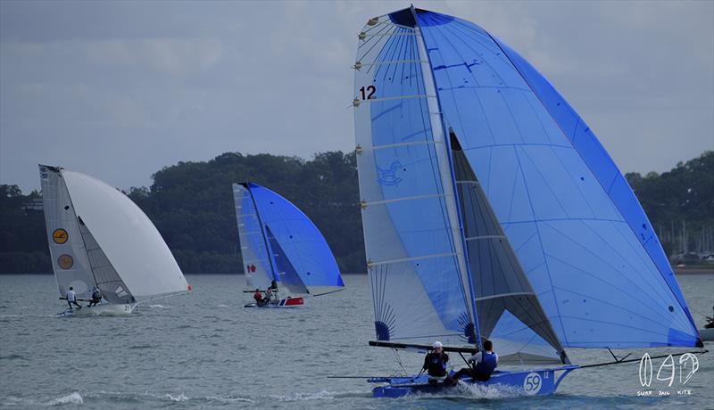 2018 12ft Skiffs Nationals - Day 3 photo copyright Mitchell Pearson / SurfSailKite taken at Darling Point Sailing Squadron and featuring the 12ft Skiff class