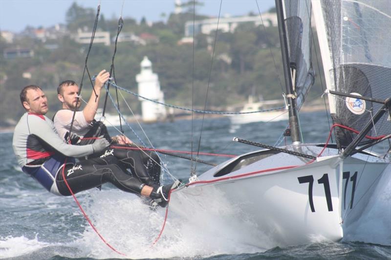 Intense concentration on Your Move Conveyancing -  - 12ft Skiff Interdominion Championship, Day 5 photo copyright John Williams taken at Sydney Flying Squadron and featuring the 12ft Skiff class