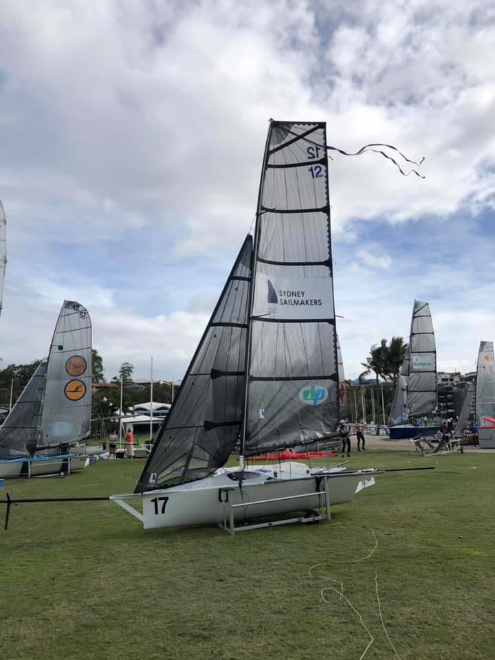 Sydney Sailmakers - 2019 Australian 12ft Skiff Championships photo copyright Nick Press taken at Royal Queensland Yacht Squadron and featuring the 12ft Skiff class