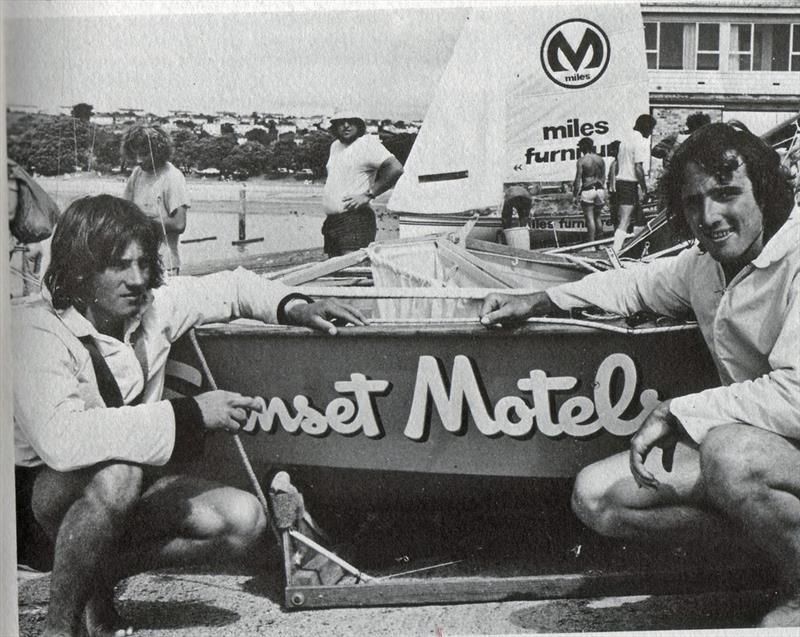 Iain Murray (left) with crew Shane Corbett, won his first 12ft skiff title in Auckland photo copyright Auckland Star taken at Auckland Sailing Club and featuring the 12ft Skiff class