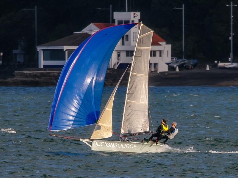 12ft Skiff training Waitemata Harbour - Skiff Evening Series - October 8, 2021 photo copyright Richard Gladwell - Sail-World.com/nz taken at Auckland Sailing Club and featuring the 12ft Skiff class