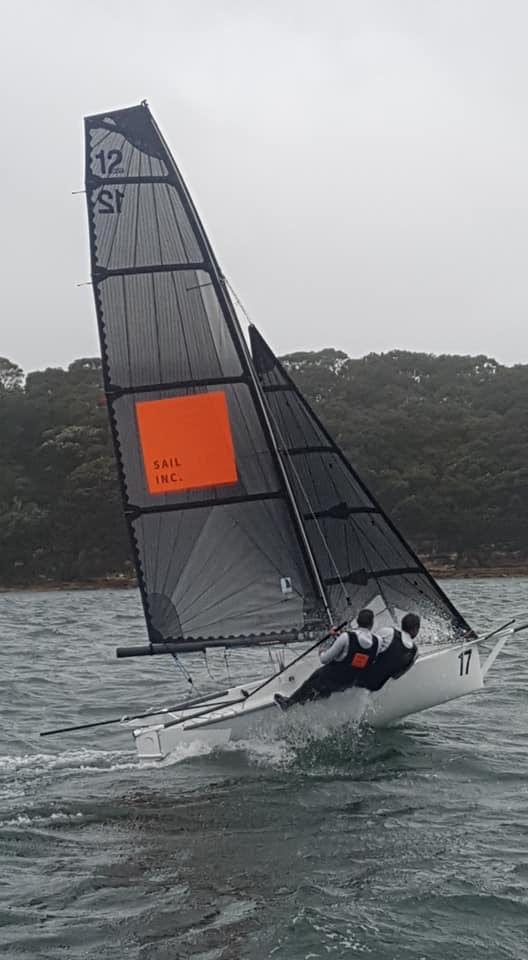 Sail Inc during the NSW 12' Skiff Championship photo copyright Wayne Goodfellow taken at Sydney Flying Squadron and featuring the 12ft Skiff class