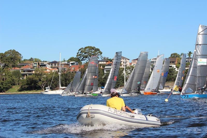 12ft Skiff Upper Harbour Championship photo copyright Brett Hobson taken at Lane Cove 12ft Sailing Skiff Club and featuring the 12ft Skiff class