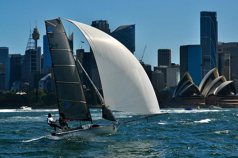 Terms and Conditions finished third - 12flt Skiff Port Jackson Championship photo copyright 12 Foot Skiffs taken at Sydney Flying Squadron and featuring the 12ft Skiff class