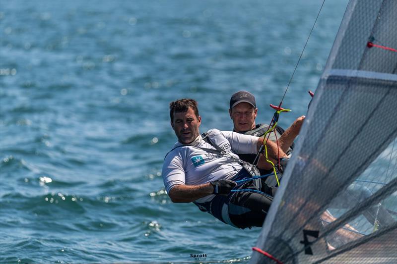On the wire with As Good As It Gets crew - 2026 triSearch 12ft Skiff Interdominion Championship on Sydney Harbour Day 2 - photo © @sprottmedia
