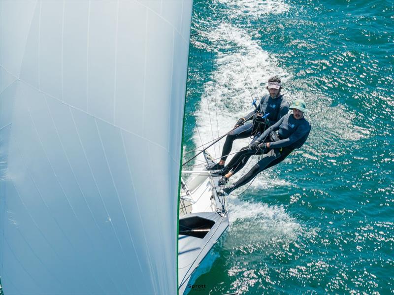 Terms and Conditions Brad Phillips and Oscar Wilson won the final race - Jakub Ronowicz - 2026 Tri Search 12ft Skiff Interdominion Championship - photo © sprottmedia