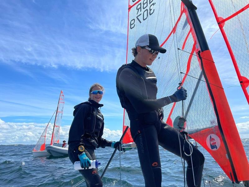 29er sailors wearing Typhoon International dinghy sailing wetsuits photo copyright Typhoon taken at  and featuring the  class