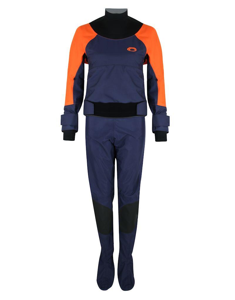Hendra Hinge Drysuit - Women's in Navy Orange photo copyright Typhoon taken at  and featuring the  class