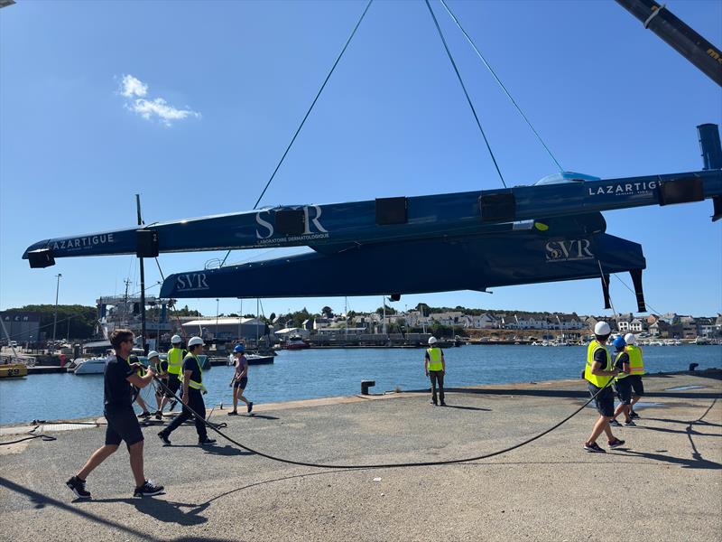 The Trimaran SVR-Lazartigue is back at sea - photo © Trimaran SVR-Lazartigue