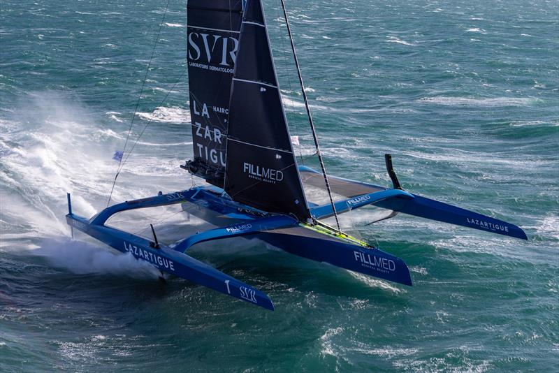 The Trimaran SVR-Lazartigue is back at sea - photo © Qaptur