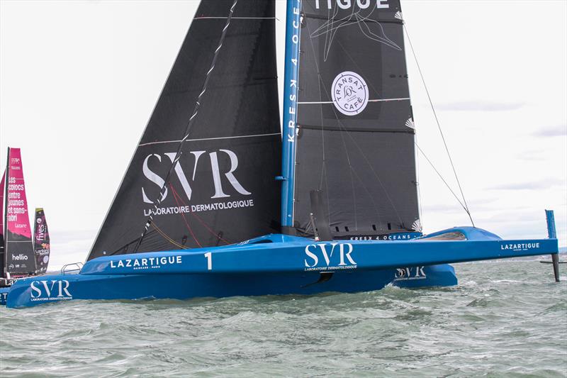 SVR Lazartigue - Start - Rolex Fastnet - Cowes - July 26, 2025 photo copyright Richard Gladwell - Sail-World.com/nz taken at Royal Ocean Racing Club and featuring the Ultim class