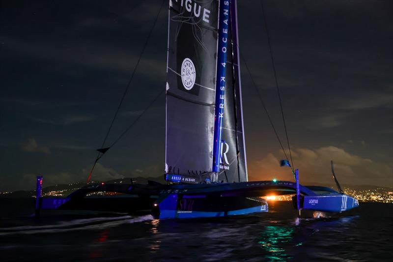 Tom Laperche and Franck Cammas on SVR Lazartigue win the Ultim division of the Transat Café L'OR 2025 - photo © Jean-Marie Liot / Alea