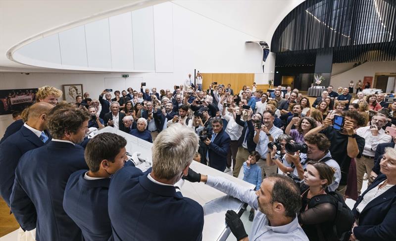 The Sodebo Ultim 3 officially receive the prestigious Jules Verne Trophy at a ceremony held at the National Maritime Museum in Paris - photo © Vincent Curutchet / Sodebo Sailing