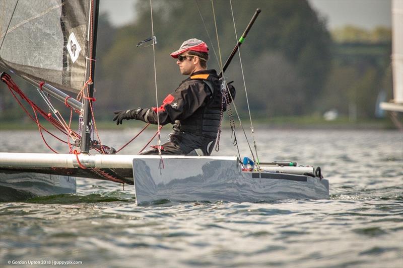 Thomas Garner during the Unicorn Travellers at Rutland photo copyright Gordon Upton taken at Rutland Sailing Club and featuring the Unicorn class