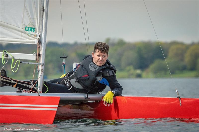 Dan Jarman during the Unicorn Travellers at Rutland photo copyright Gordon Upton taken at Rutland Sailing Club and featuring the Unicorn class