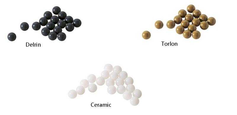 Three types of material used in ball bearings - photo © Ronstan