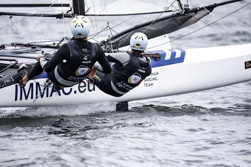 Velocitek Prism on a German Nacra 17 - photo © Felix Diemer Photography