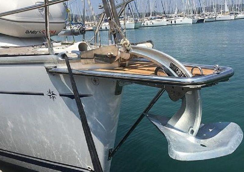Customised bowsprit which includes an anchor roller photo copyright Jim Vernon taken at  and featuring the  class