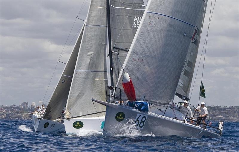 Vaikobi's Pat Langley aboard Splash Gordon, a modified Farr 40 in Sydney photo copyright Daniel Forster taken at  and featuring the  class