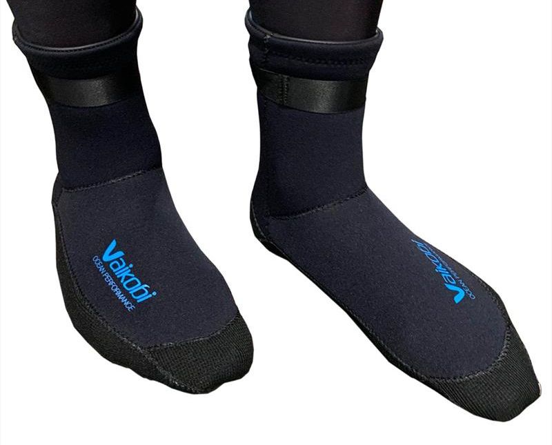 VCold 2mm Neoprene Socks - Black - photo © Vaikobi Ocean Performance