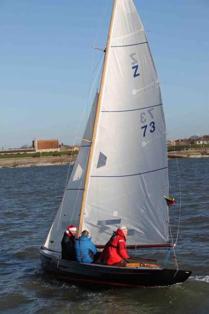 Z73 finishing the 3rd Annual Hot Turkey Race photo copyright Brian Clarke taken at Portsmouth Sailing Club and featuring the Victory class