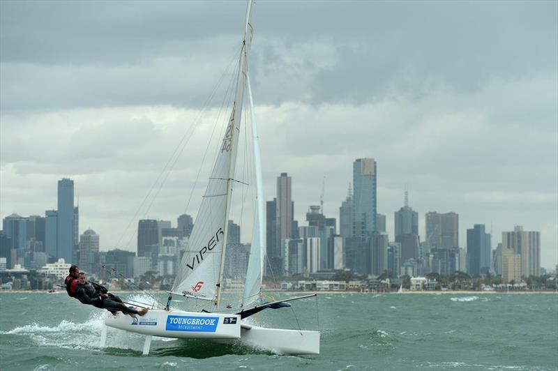 Invited classes racing at ISAF Sailing World Cup Melbourne photo copyright Sport the library / Jeff Crow taken at Royal Melbourne Yacht Squadron and featuring the Viper class