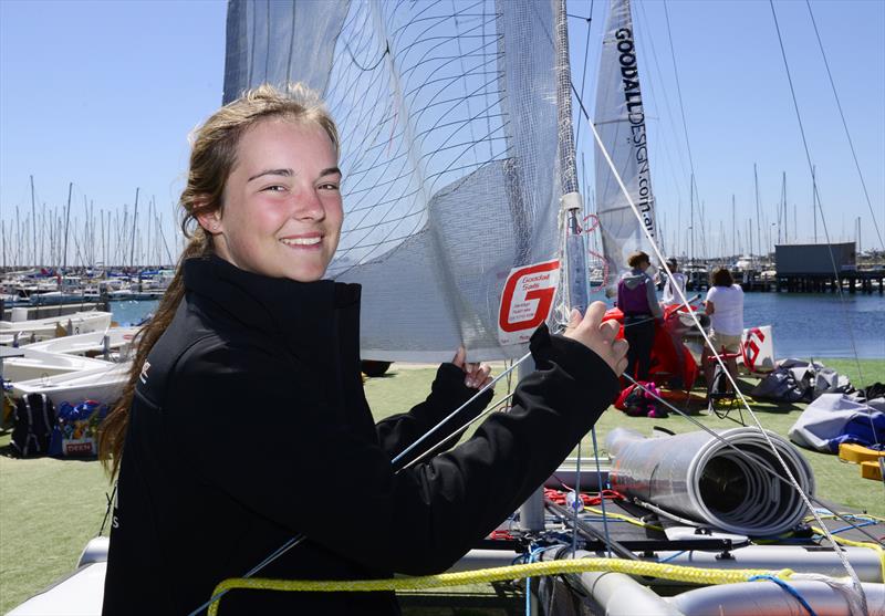 Tayla Rietman skipper of Thanks Again Dad photo copyright Goodall Design taken at Royal Geelong Yacht Club and featuring the Viper class