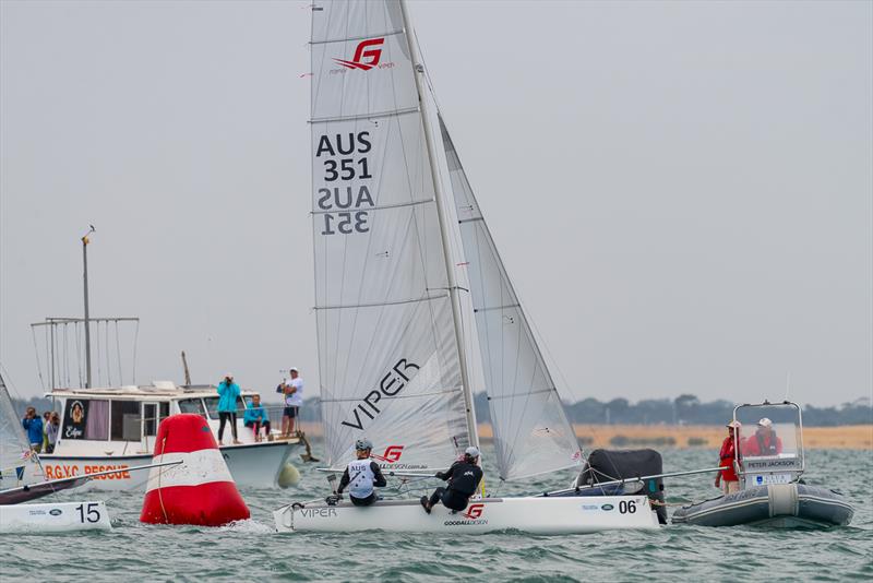 Jack Felsehthal and Shaun Connor on day 1 of the Viper Worlds at Geelong photo copyright LaFoto taken at Royal Geelong Yacht Club and featuring the Viper class
