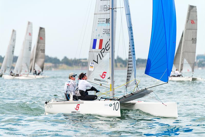 Pleine Mesure (FRA) on day 1 of the Viper Worlds at Geelong photo copyright LaFoto taken at Royal Geelong Yacht Club and featuring the Viper class