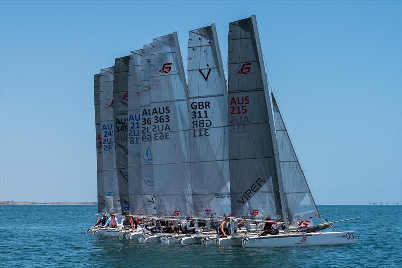 Viper raftup while waiting for the wind during the Viper Worlds at Geelong - photo © LaFoto