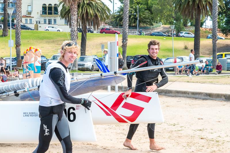 Viper world champions Jack Felsenthal (left) and Shaun Connor in the Viper Worlds at Geelong photo copyright LaFoto taken at Royal Geelong Yacht Club and featuring the Viper class