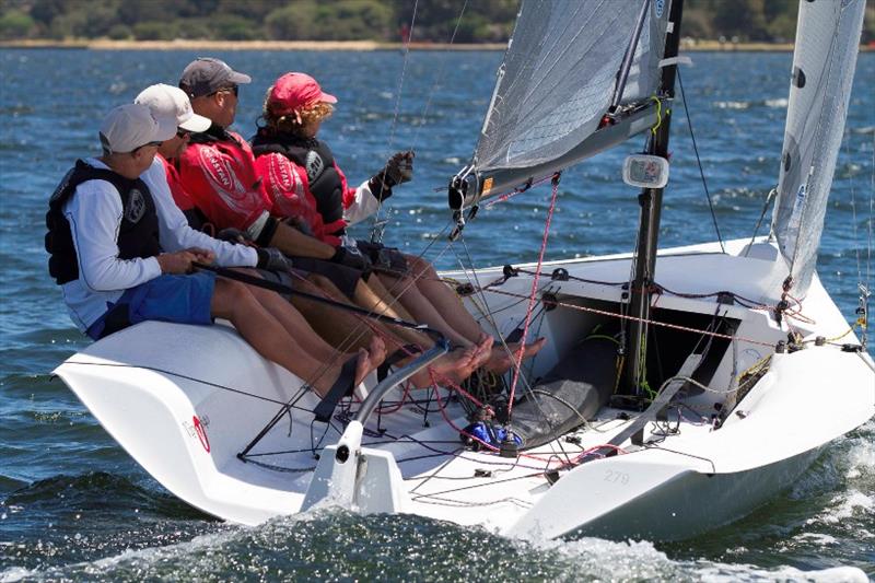 Graeme Monkhouse on day 3 of the 2018 Schweppes Viper World Championship photo copyright Bernie Kaaks taken at South of Perth Yacht Club and featuring the Viper 640 class