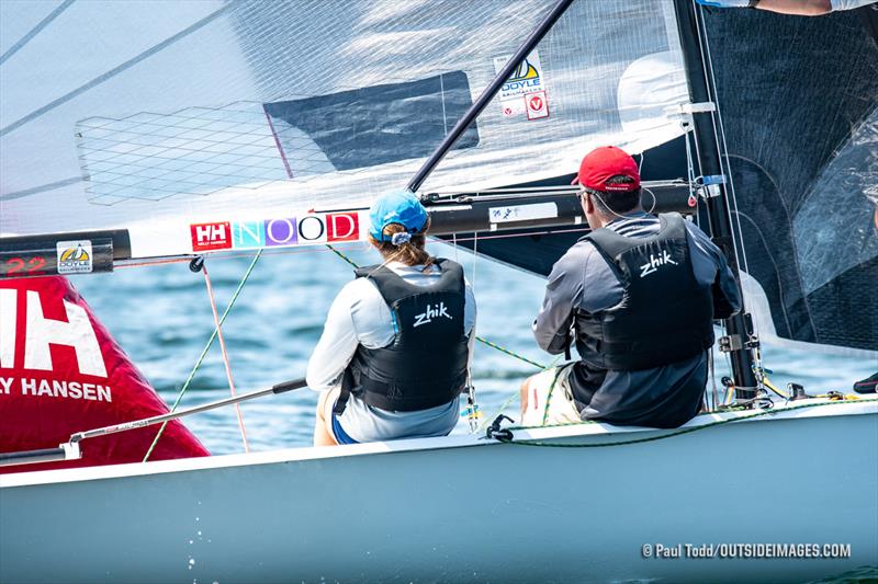 Cam Farrah and her father, Cliff posted four top-five finishes to stand second overall in the Viper 640 fleet - 2019 Helly Hansen NOOD Regatta Marblehead photo copyright Paul Todd / www.outsideimages.com taken at Boston Yacht Club and featuring the Viper 640 class