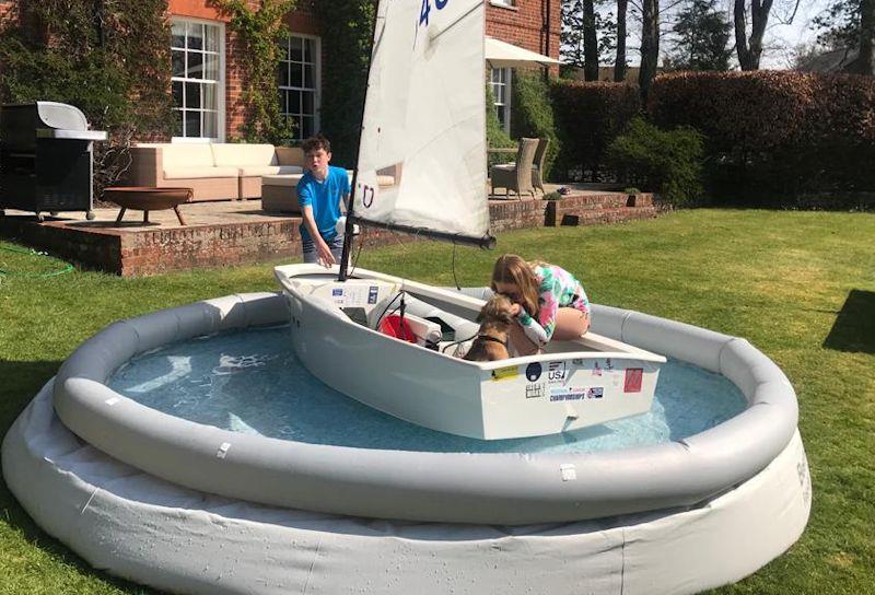 Most novel way to sail online - Rooster Hamble River Sailing Club Virtual Junior Warming Pan 2020 - photo © HRSC