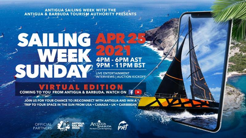Yachts race downwind during the 2019 edition of Antigua Sailing Week photo copyright Paul Wyeth / pwpictures.com taken at  and featuring the Virtual Regatta class