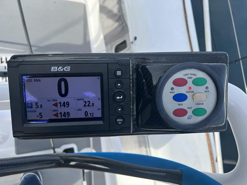 Canting keel control panel - Pyewacket - Juan Yachts Design - September 2025 photo copyright Sail-World NZ taken at Royal Ocean Racing Club and featuring the Volvo 70 class