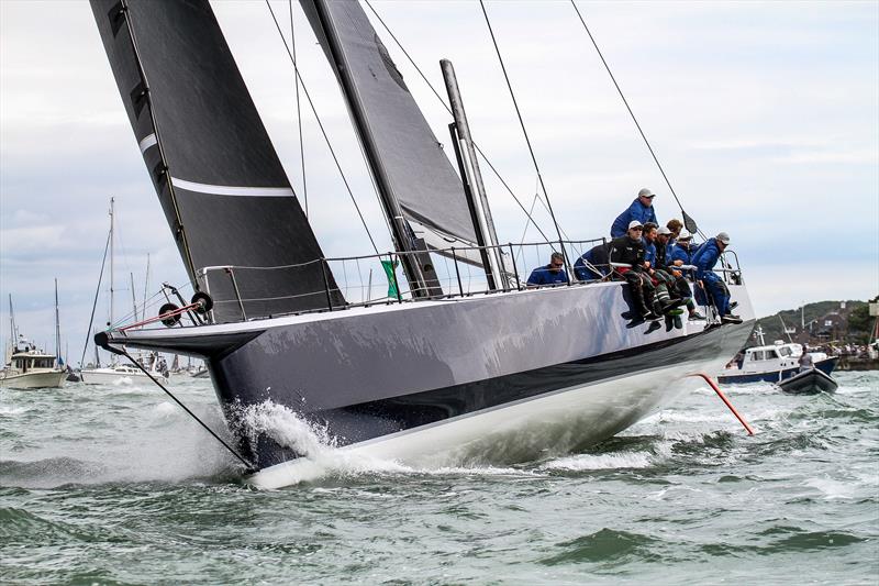 Pyewacket at the start of the 2025 Rolex Fastnet Race - Cowes - July 26, 2025 photo copyright Richard Gladwell - Sail-World.com/nz taken at Royal Ocean Racing Club and featuring the Volvo 70 class
