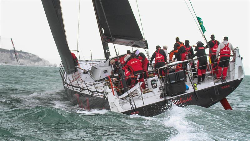 Tschüss - formerly Groupama IV|Giacomo|Wizard - at the start of the 2025 Rolex Fastnet Race - Cowes - July 26, 2025 photo copyright Richard Gladwell - Sail-World.com/nz taken at Royal Ocean Racing Club and featuring the Volvo 70 class