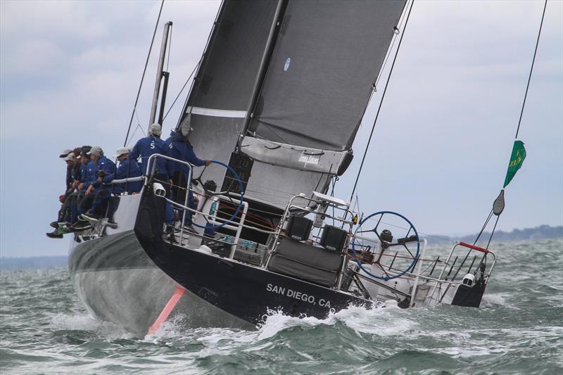 Pyewacket 70 at the start of the 2025 Rolex Fastnet Race - Cowes - July 26, 2025 photo copyright Richard Gladwell - Sail-World.com/nz taken at Royal Ocean Racing Club and featuring the Volvo 70 class