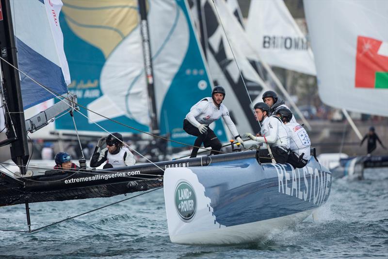 Realteam were cool, calm and collected on day 3 of the Land Rover Extreme Sailing Series Act 3 Qingdao, for the 'Double Star Mingren' Cup - photo © Lloyd Images
