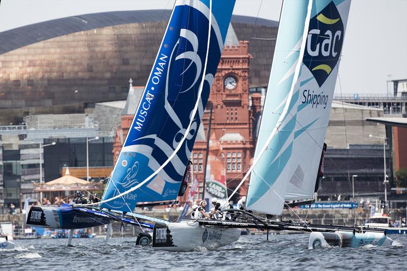 Day 1 of Extreme Sailing Series Act 4 Cardiff photo copyright Mark Lloyd / www.lloyd-images.com taken at  and featuring the Extreme 40 class